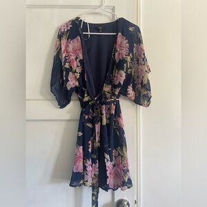Floral print wrap dress from Lulus